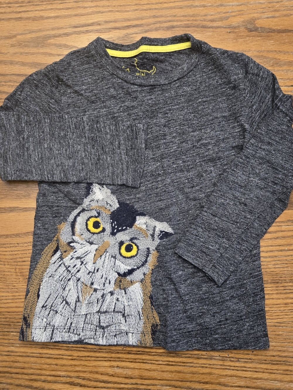 Mini Boden Owl Superstitch Shirt - Size 5-6 - Boys Kids Shirt